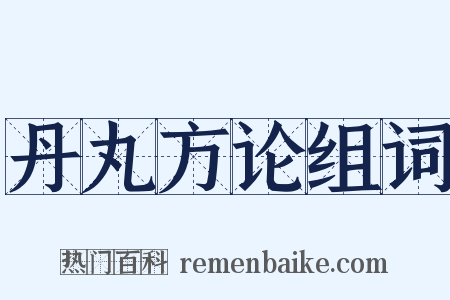 丹丸方论组词是什么意思的图片